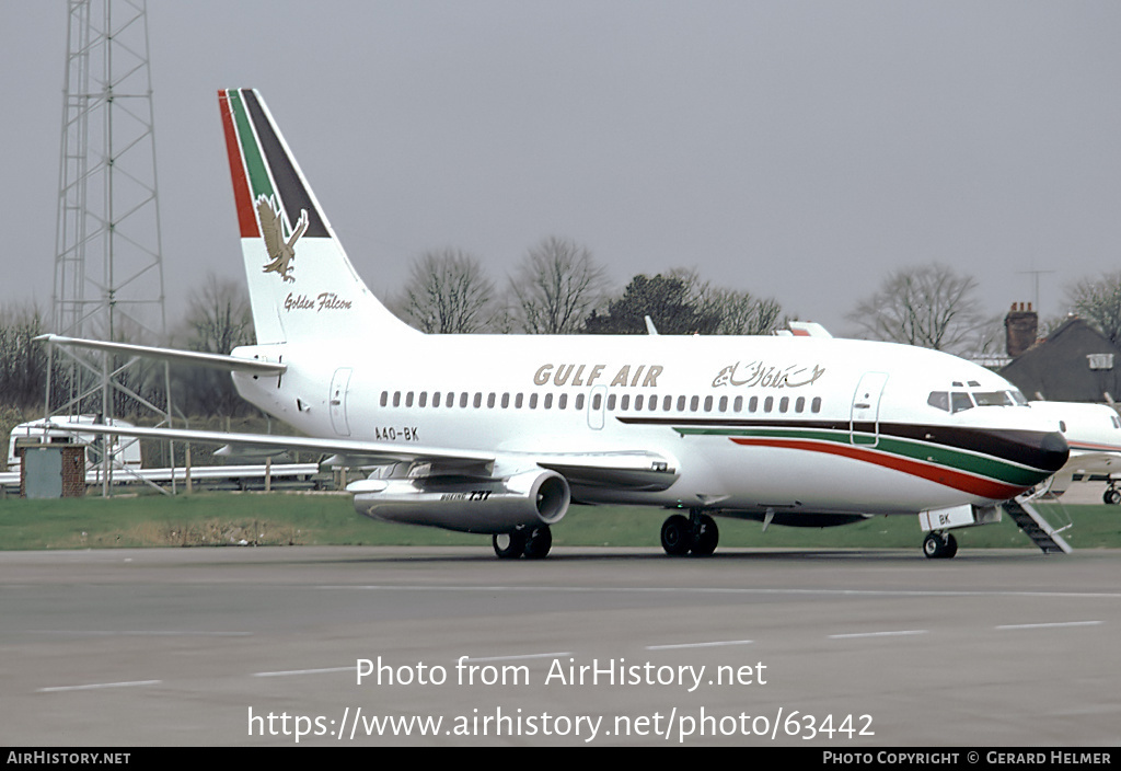 Aircraft Photo of A4O-BK | Boeing 737-2P6/Adv | Gulf Air | AirHistory.net #63442