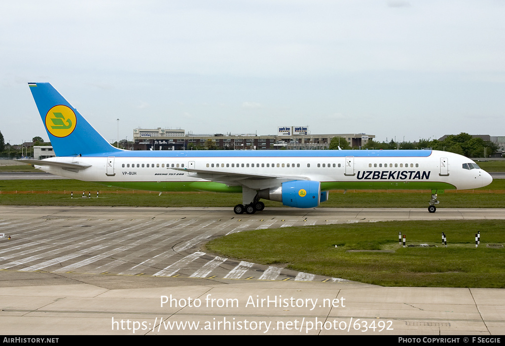 Aircraft Photo of VP-BUH | Boeing 757-231 | Uzbekistan Airways | AirHistory.net #63492