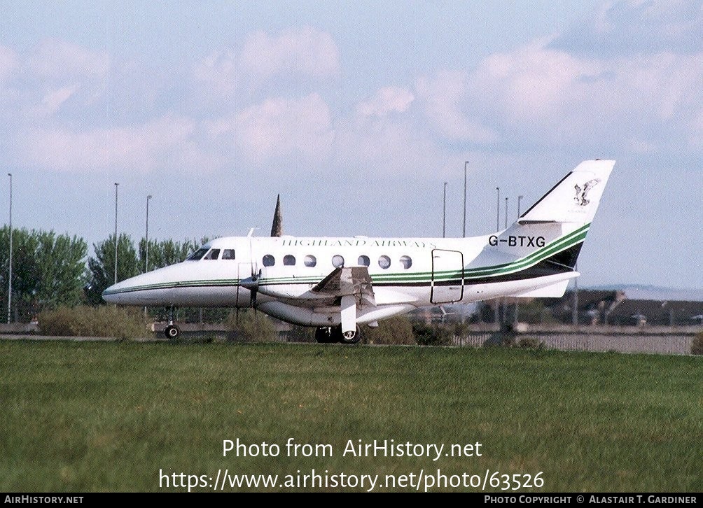 Aircraft Photo of G-BTXG | British Aerospace BAe-3102 Jetstream 31 | Highland Airways | AirHistory.net #63526