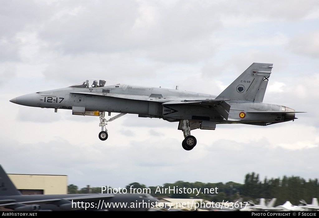 Aircraft Photo of C15-59 | McDonnell Douglas EF-18M Hornet | Spain - Air Force | AirHistory.net #63617