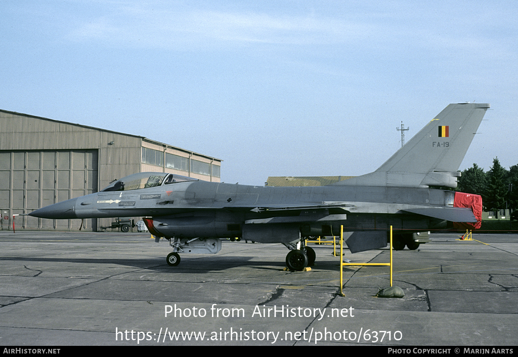 Aircraft Photo of FA-19 | General Dynamics F-16A Fighting Falcon | Belgium - Air Force | AirHistory.net #63710