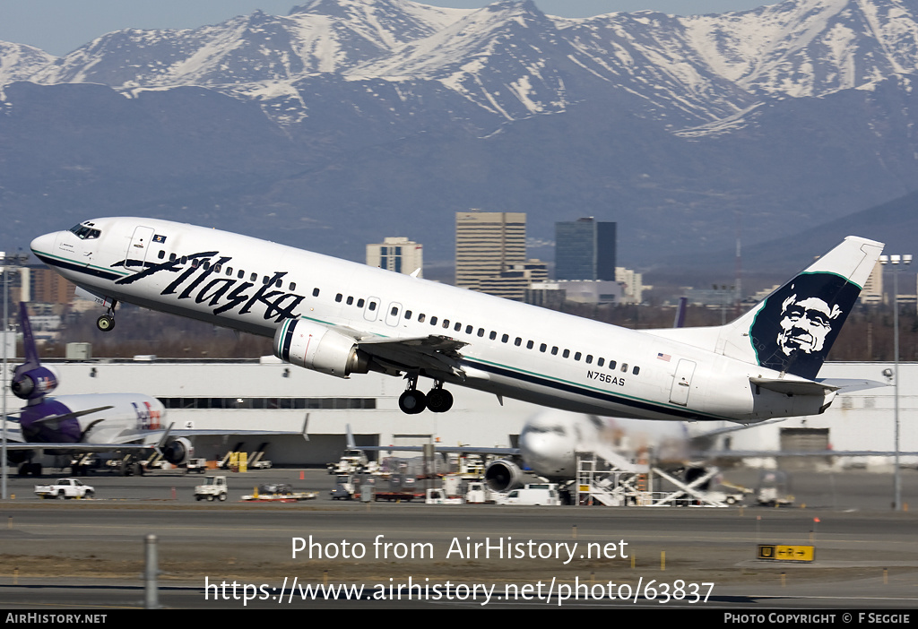 Aircraft Photo of N756AS | Boeing 737-4Q8 | Alaska Airlines | AirHistory.net #63837