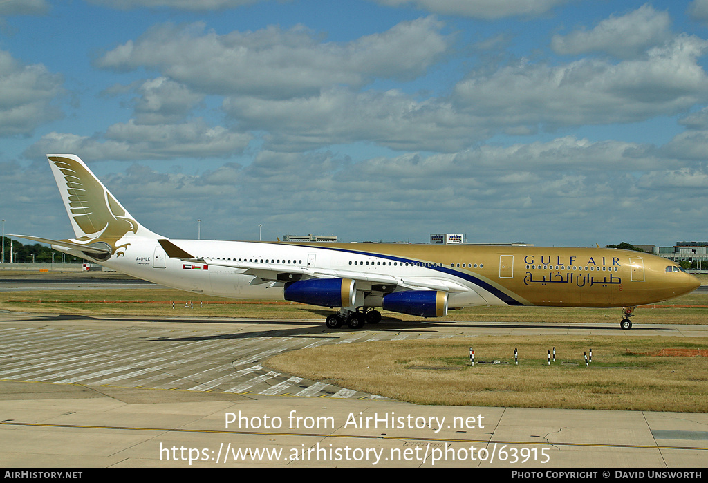 Aircraft Photo of A4O-LE | Airbus A340-312 | Gulf Air | AirHistory.net #63915