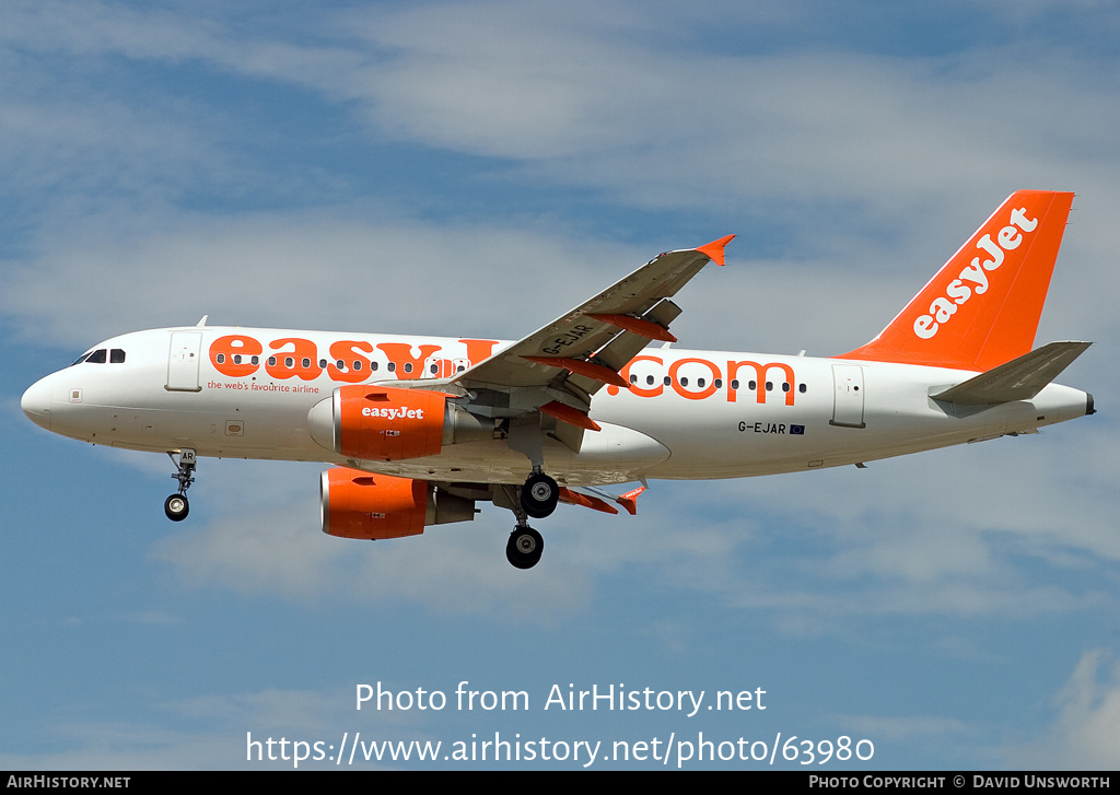 Aircraft Photo of G-EJAR | Airbus A319-111 | EasyJet | AirHistory.net #63980