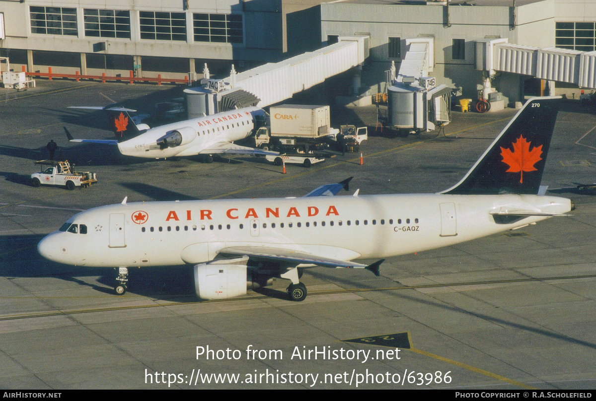 Aircraft Photo of C-GAQZ | Airbus A319-114 | Air Canada | AirHistory.net #63986