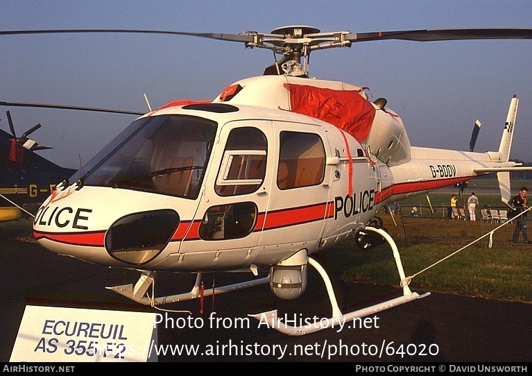 Aircraft Photo of G-BOOV | Aerospatiale AS-355F-2 Ecureuil 2 | Police | AirHistory.net #64020