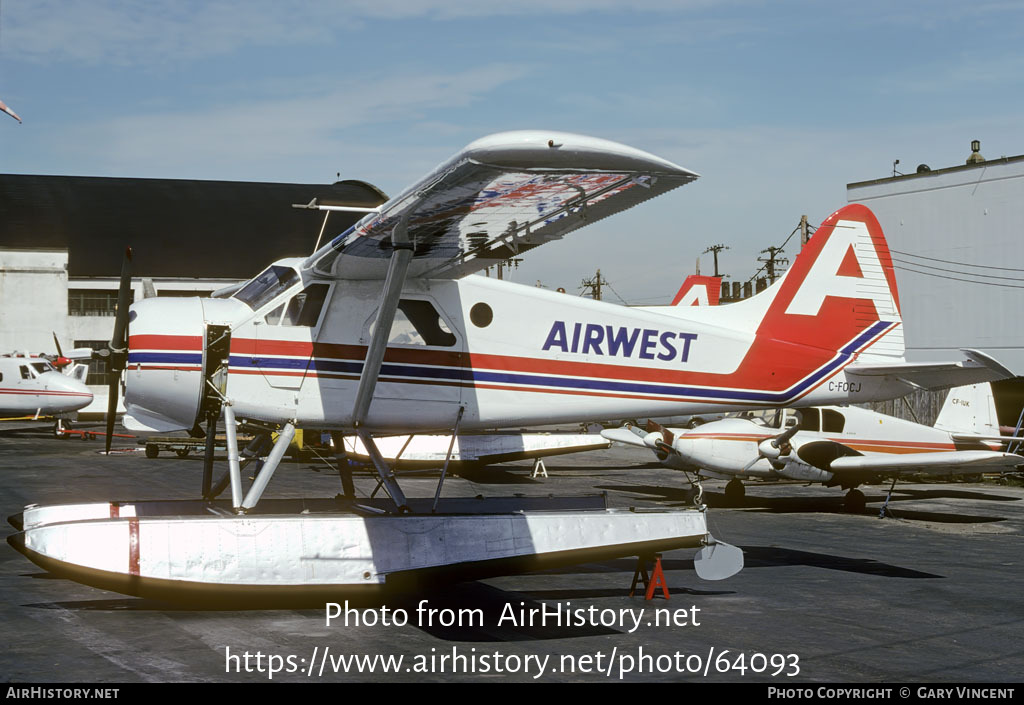 Aircraft Photo of CF-OCJ | De Havilland Canada DHC-2 Beaver Mk1 | AirWest Airlines | AirHistory.net #64093