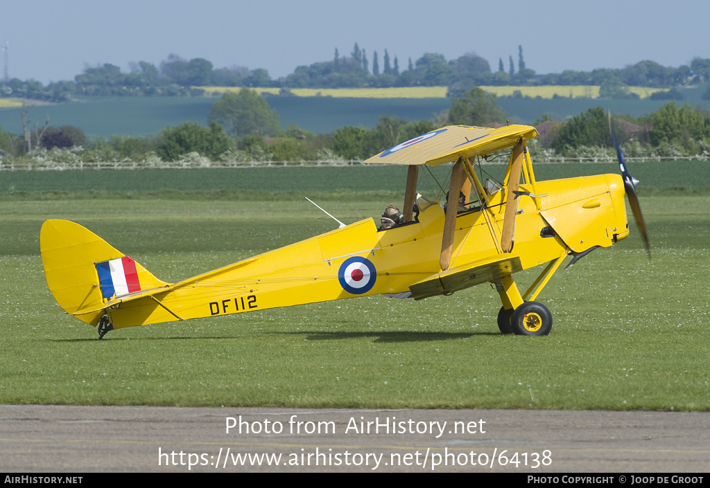 Aircraft Photo of G-ANRM / DF112 | De Havilland D.H. 82A Tiger Moth II | UK - Air Force | AirHistory.net #64138