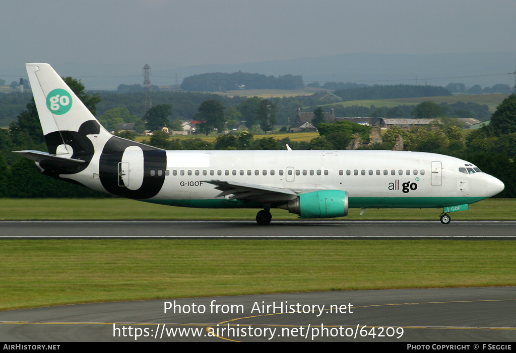 Aircraft Photo of G-IGOF | Boeing 737-3Q8 | Go Fly | AirHistory.net #64209