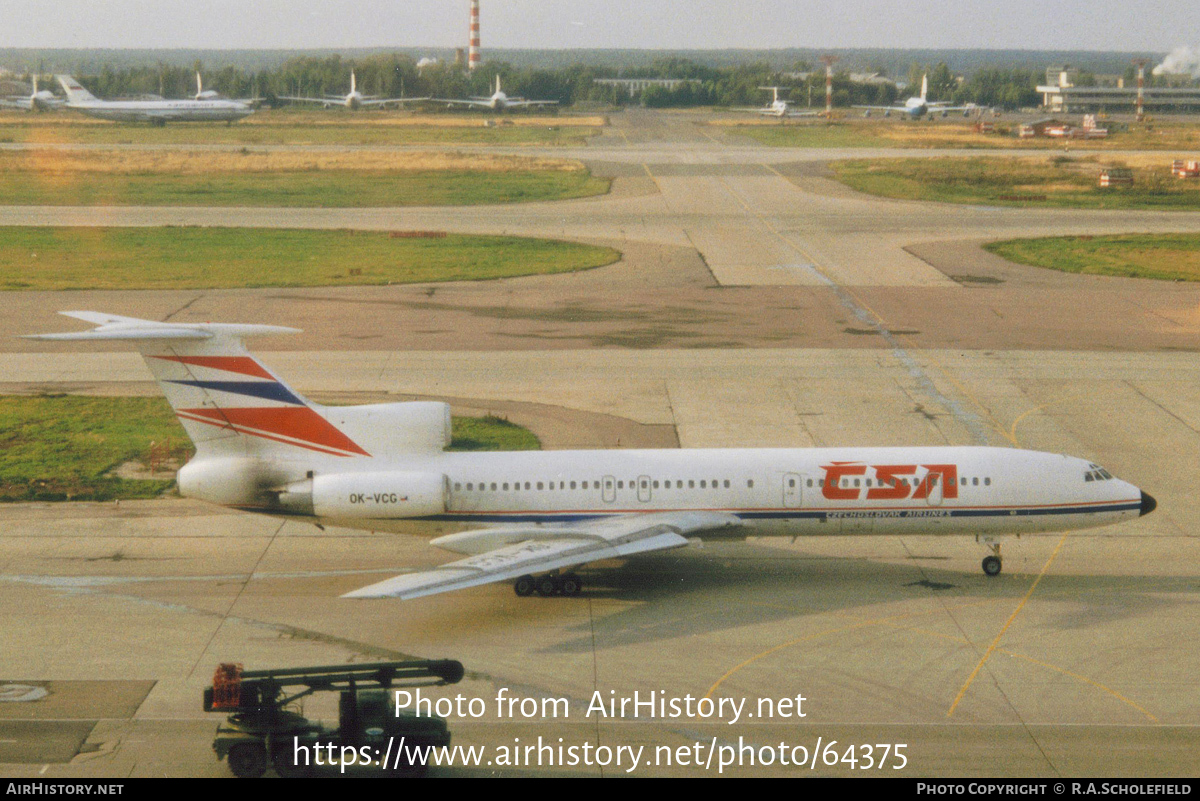 Aircraft Photo of OK-VCG | Tupolev Tu-154M | ČSA - Československé Aerolinie - Czechoslovak Airlines | AirHistory.net #64375