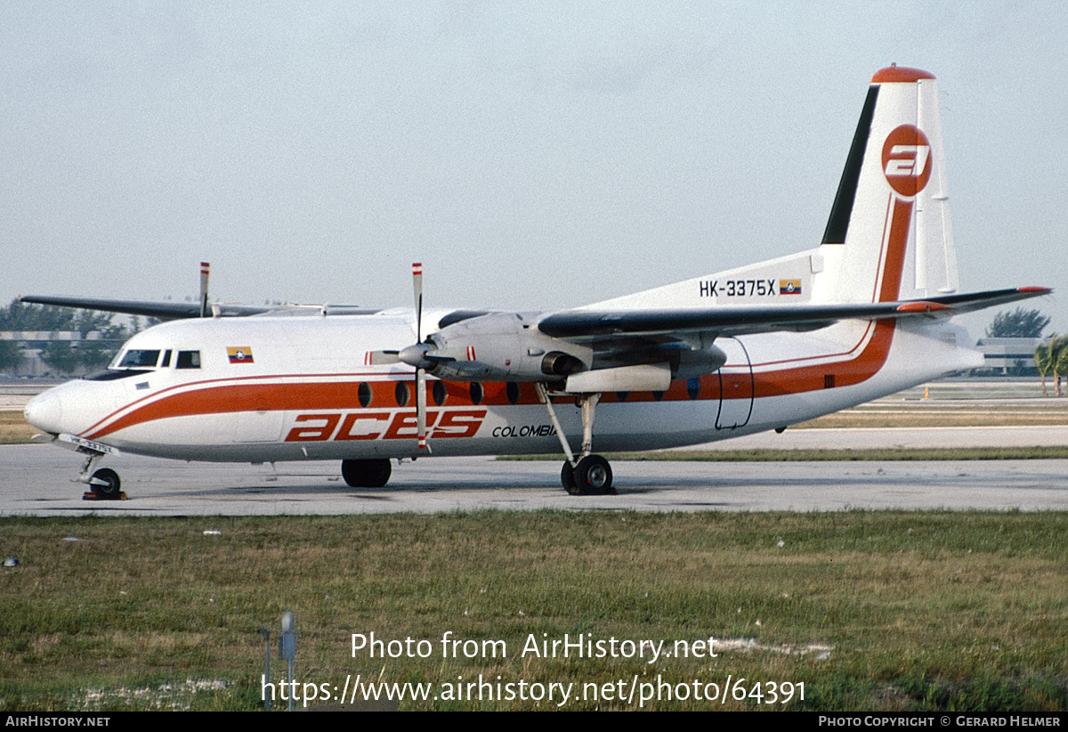 Aircraft Photo of HK-3375X | Fairchild F-27F | ACES - Aerolíneas Centrales de Colombia | AirHistory.net #64391