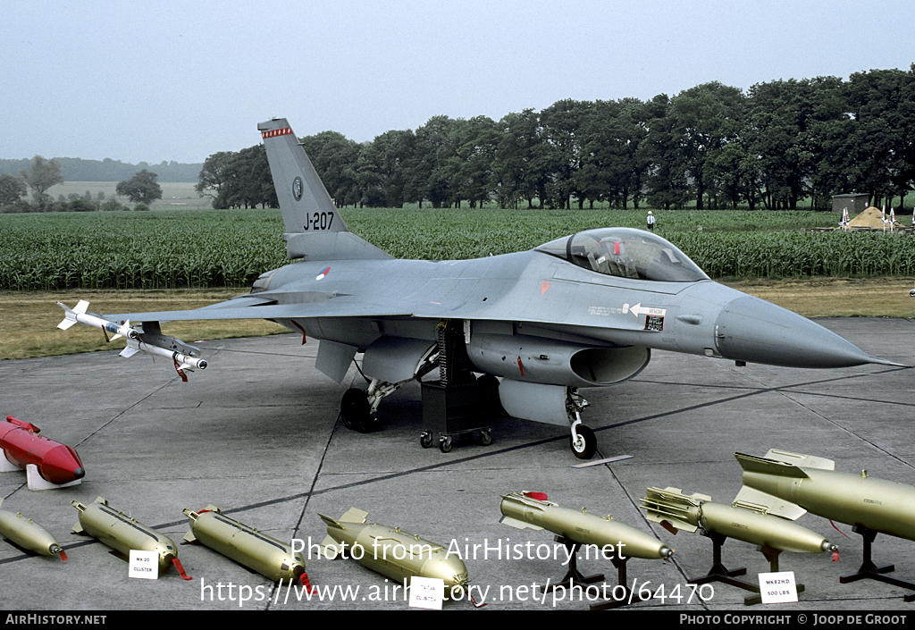 Aircraft Photo of J-207 | General Dynamics F-16A Fighting Falcon | Netherlands - Air Force | AirHistory.net #64470