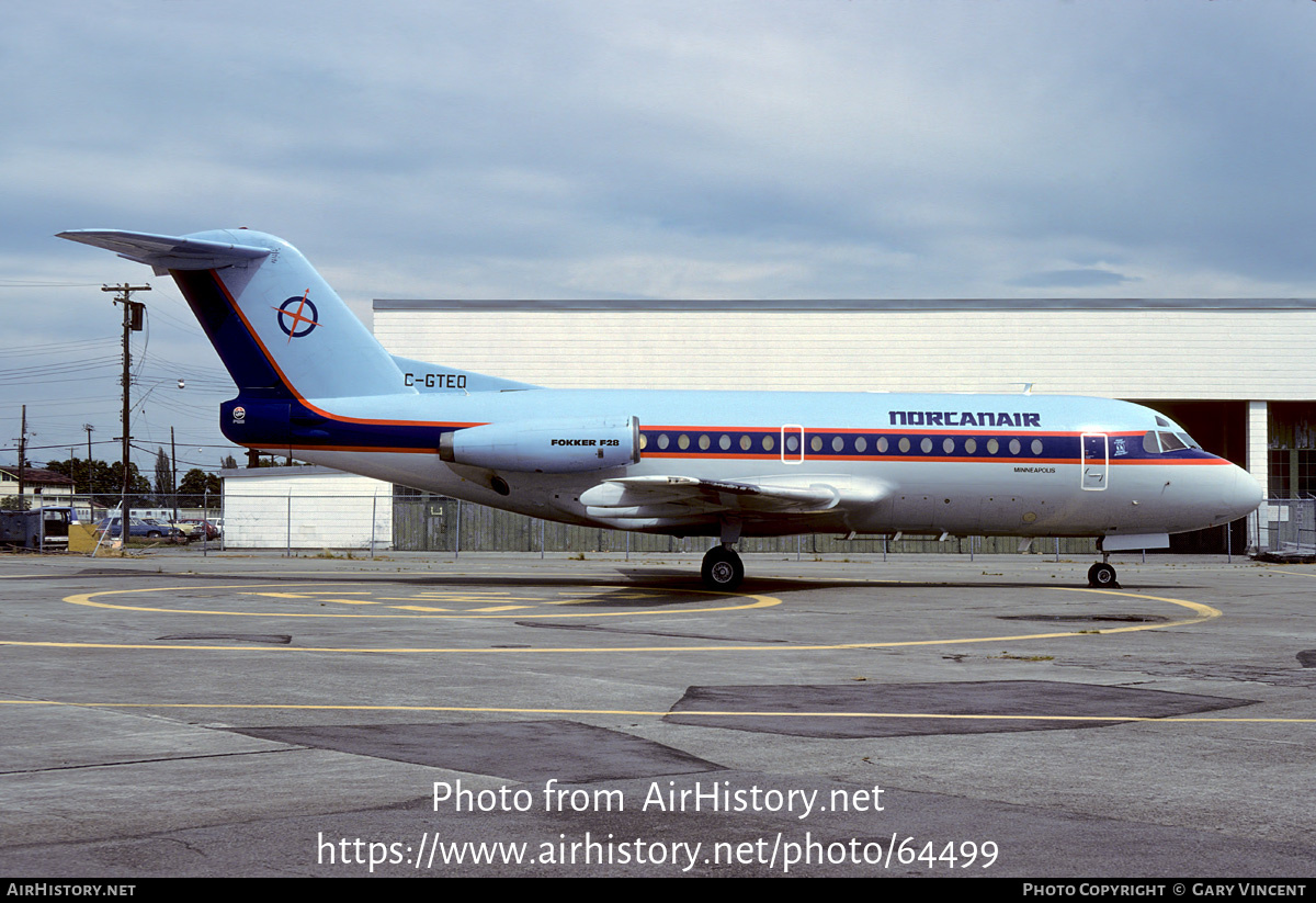 Aircraft Photo of C-GTEO | Fokker F28-1000 Fellowship | Norcanair - North Canada Air | AirHistory.net #64499