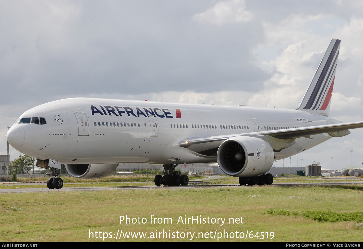 Aircraft Photo of F-GSPB | Boeing 777-228/ER | Air France | AirHistory.net #64519