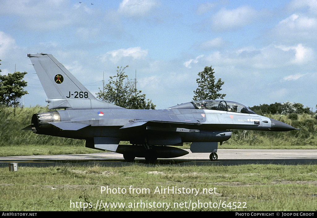 Aircraft Photo of J-268 | General Dynamics F-16B Fighting Falcon | Netherlands - Air Force | AirHistory.net #64522