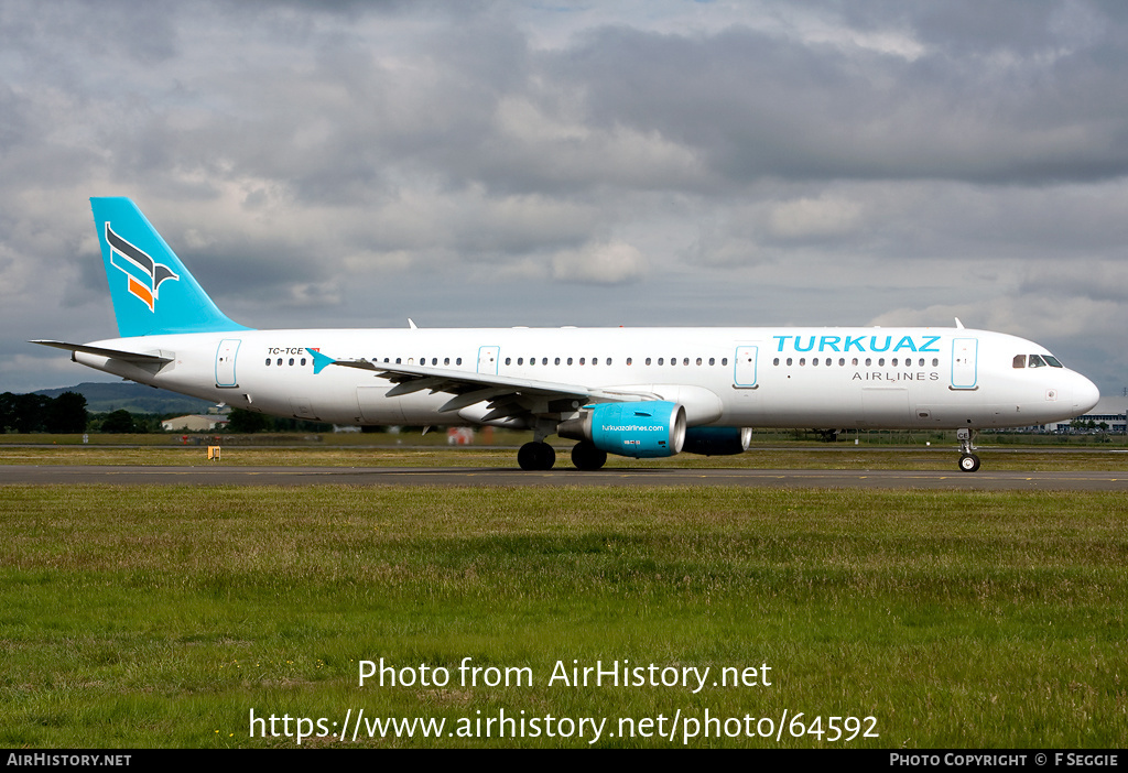 Aircraft Photo of TC-TCE | Airbus A321-211 | Turkuaz Airlines | AirHistory.net #64592