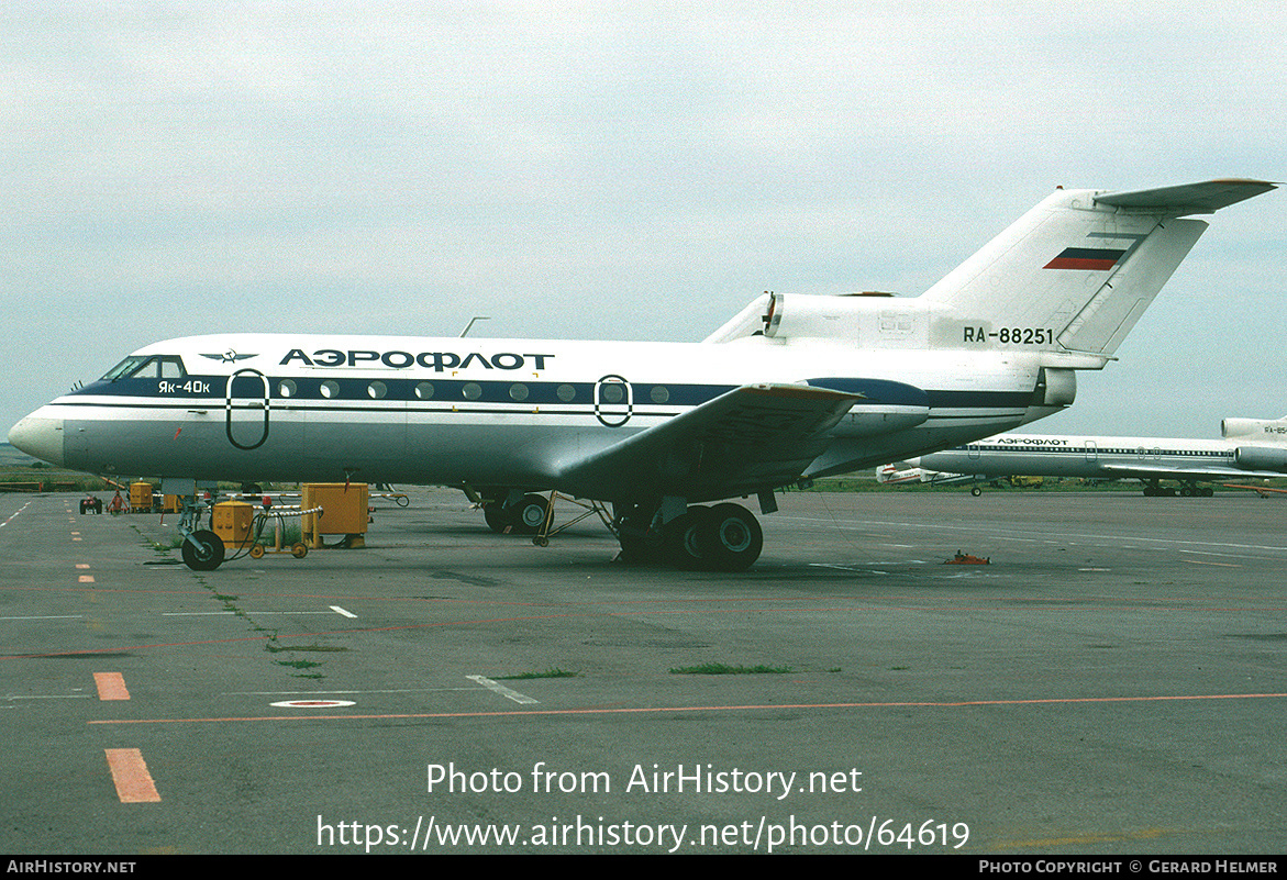 Aircraft Photo of RA-88251 | Yakovlev Yak-40K | Aeroflot | AirHistory.net #64619