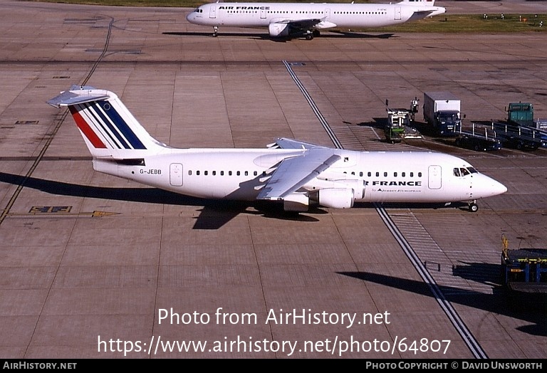 Aircraft Photo of G-JEBB | British Aerospace BAe-146-300 | Air France | AirHistory.net #64807