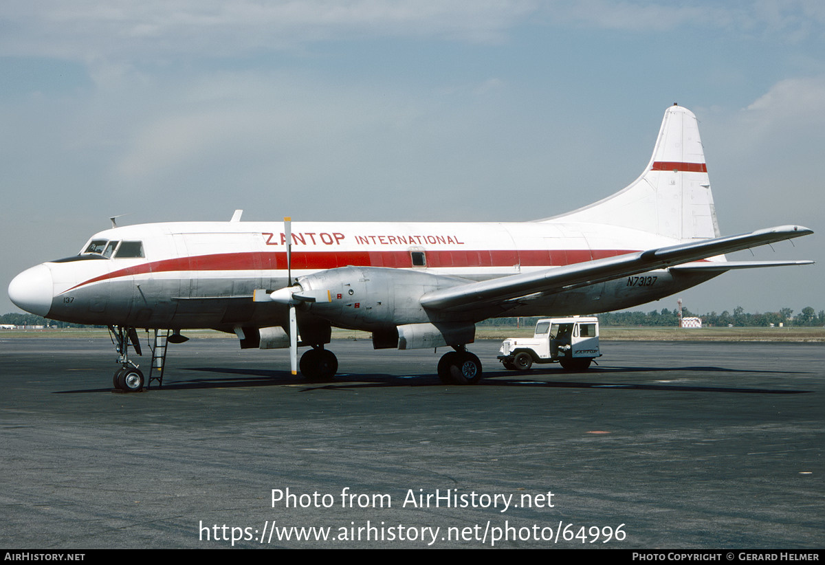 Aircraft Photo of N73137 | Convair 640/F | Zantop International Airlines | AirHistory.net #64996