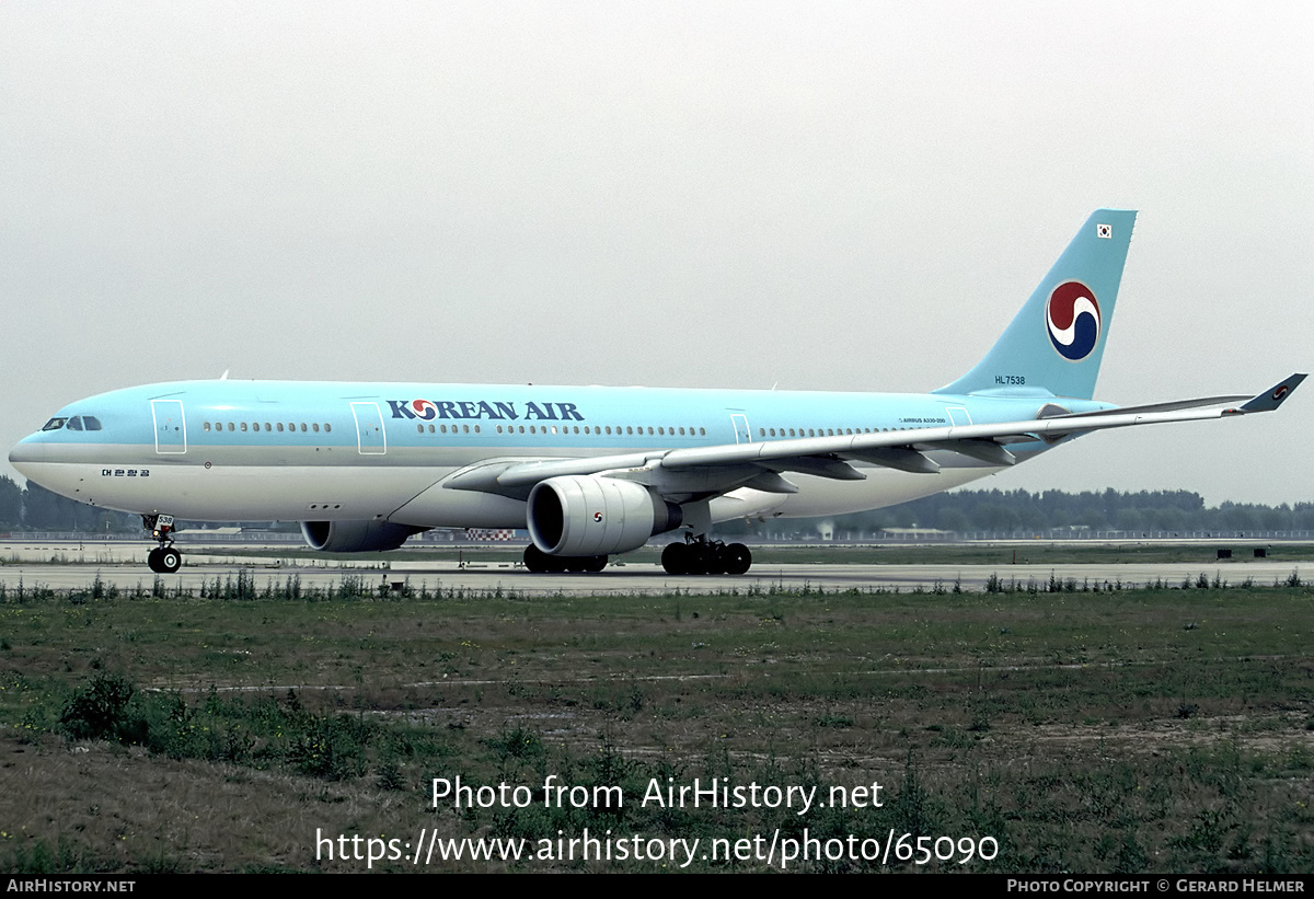 Aircraft Photo of HL7538 | Airbus A330-223 | Korean Air | AirHistory.net #65090