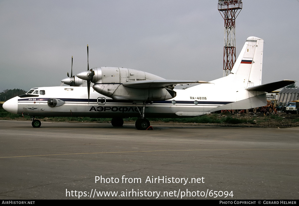 Aircraft Photo of RA-48118 | Antonov An-32A | Aeroflot | AirHistory.net #65094