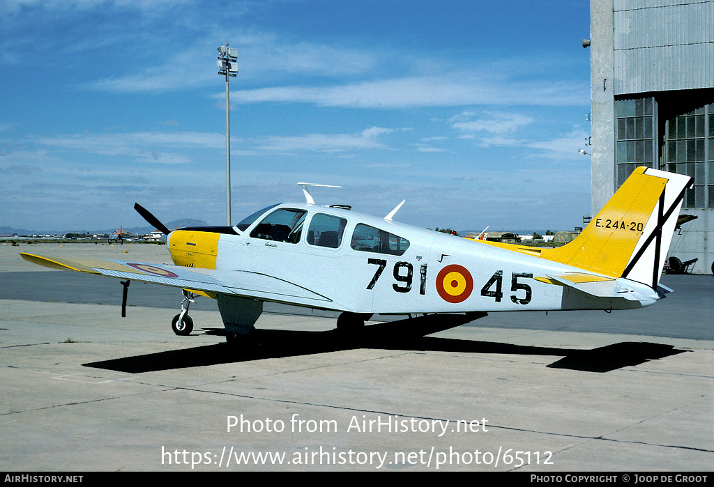 Aircraft Photo of E24A-20 | Beech F33C Bonanza | Spain - Air Force | AirHistory.net #65112