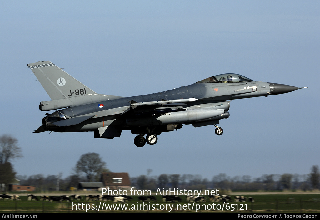 Aircraft Photo of J-881 | General Dynamics F-16AM Fighting Falcon | Netherlands - Air Force | AirHistory.net #65121