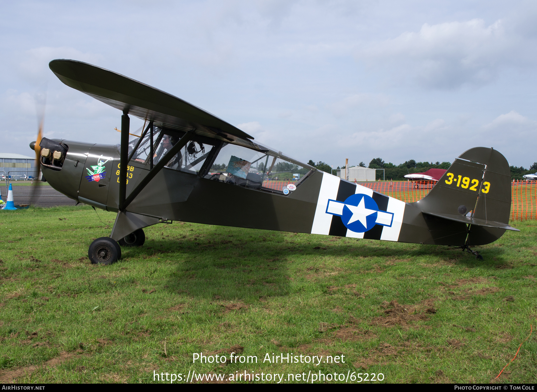 Aircraft Photo of G-BRHP / 3-1923 | Aeronca O-58B Grasshopper | USA - Air Force | AirHistory.net #65220