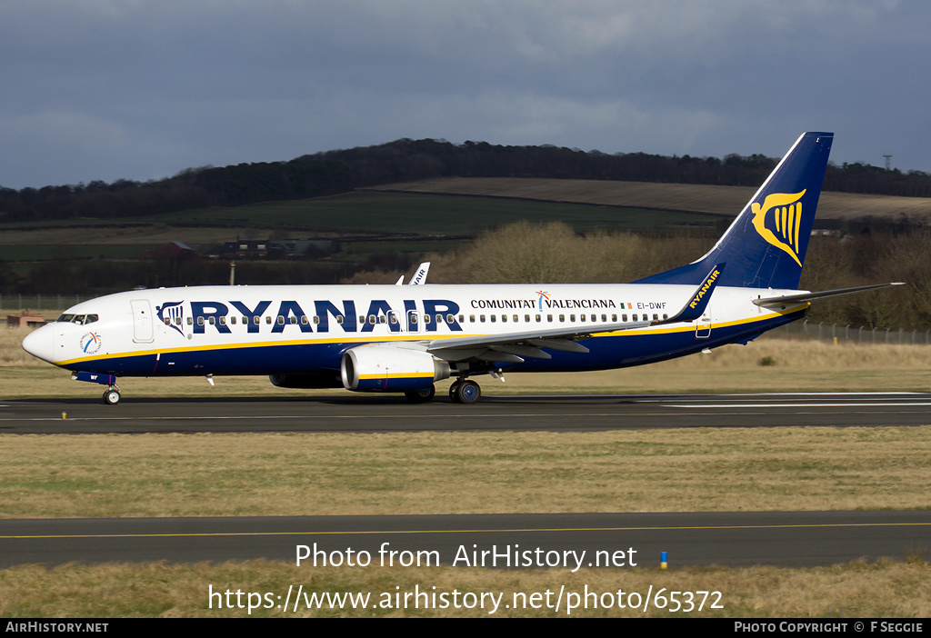 Aircraft Photo of EI-DWF | Boeing 737-8AS | Ryanair | AirHistory.net #65372