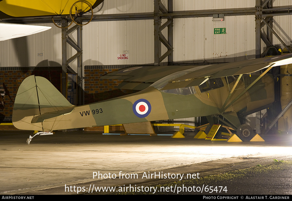 Aircraft Photo of VW993 | Beagle A-61 Terrier 1/Auster AOP6 | UK - Air Force | AirHistory.net #65474