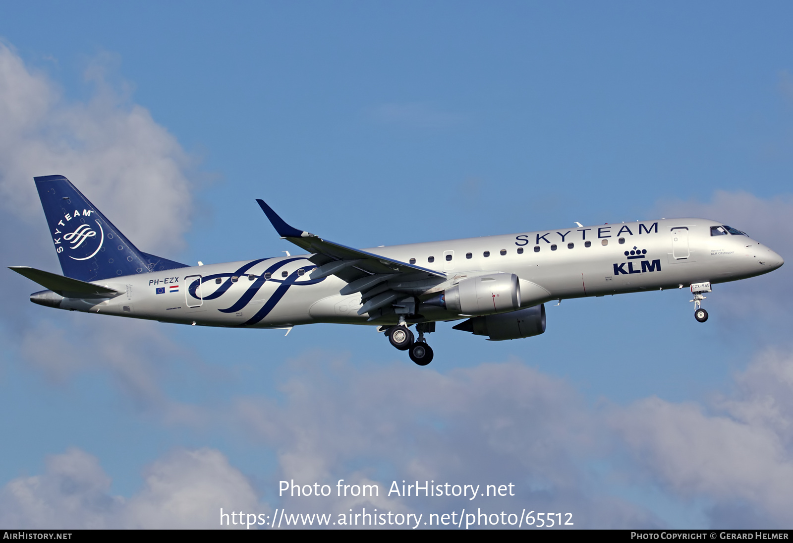 Aircraft Photo of PH-EZX | Embraer 190STD (ERJ-190-100STD) | KLM - Royal Dutch Airlines | AirHistory.net #65512