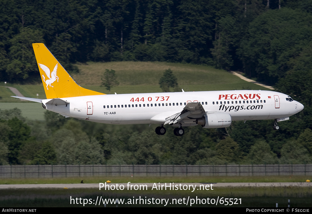 Aircraft Photo of TC-AAB | Boeing 737-86N | Pegasus Airlines | AirHistory.net #65521