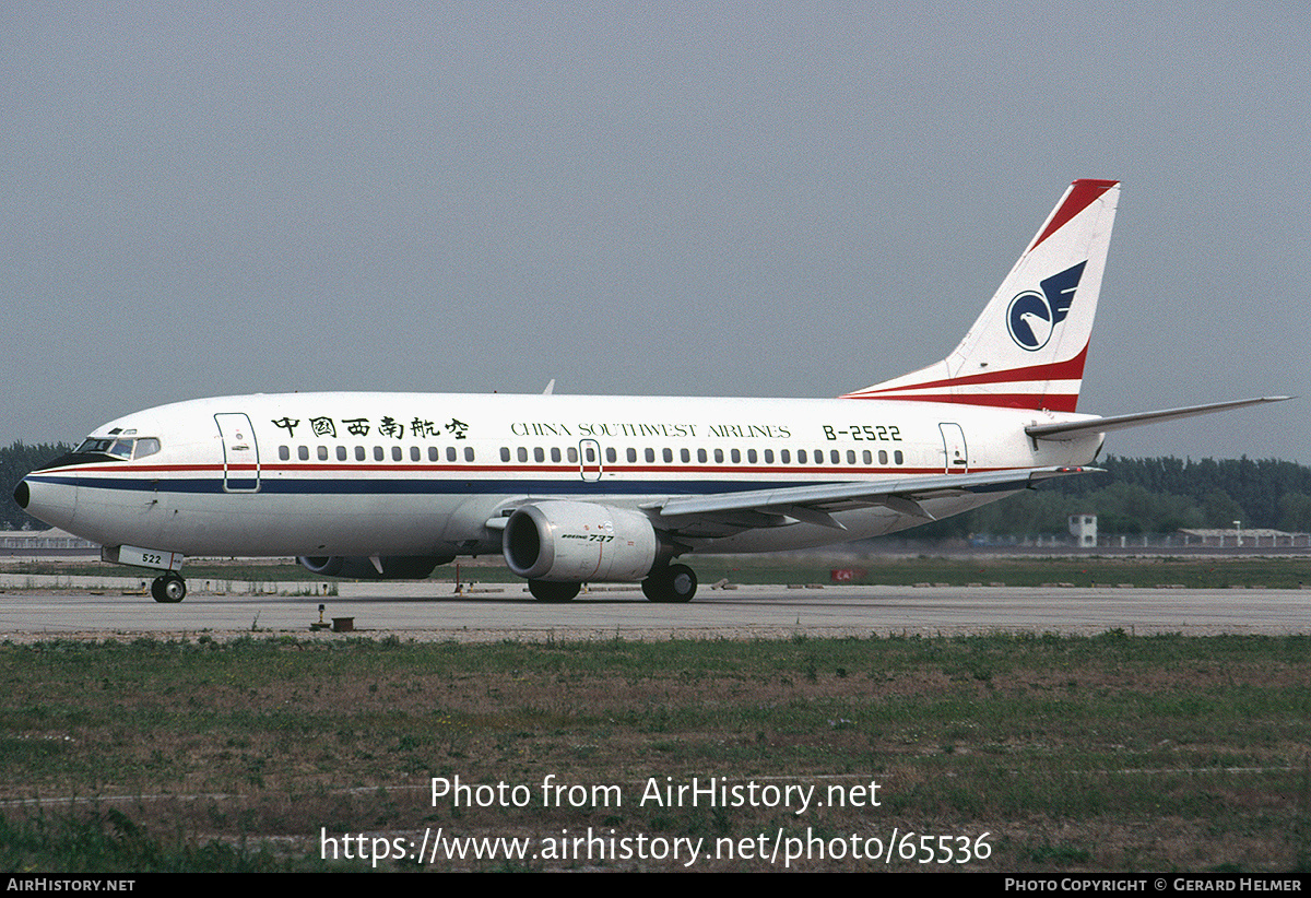 Aircraft Photo of B-2522 | Boeing 737-3Z0 | China Southwest Airlines | AirHistory.net #65536