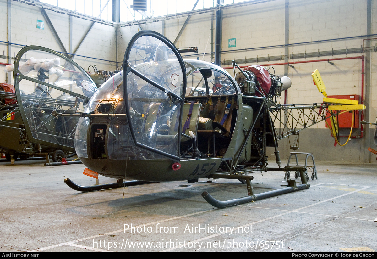 Aircraft Photo of A57 | Sud SA-318C Alouette II Astazou | Belgium - Army | AirHistory.net #65751