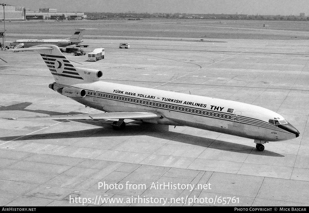 Aircraft Photo of TC-JBF | Boeing 727-2F2/Adv | THY Türk Hava Yolları - Turkish Airlines | AirHistory.net #65761