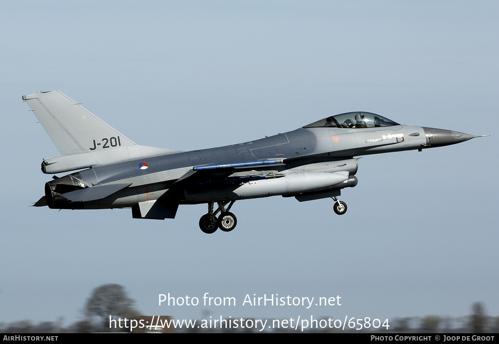 Aircraft Photo of J-201 | General Dynamics F-16AM Fighting Falcon | Netherlands - Air Force | AirHistory.net #65804