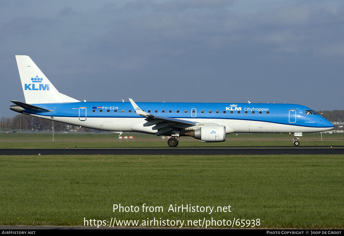 Aircraft Photo of PH-EZM | Embraer 190STD (ERJ-190-100STD) | KLM Cityhopper | AirHistory.net #65938