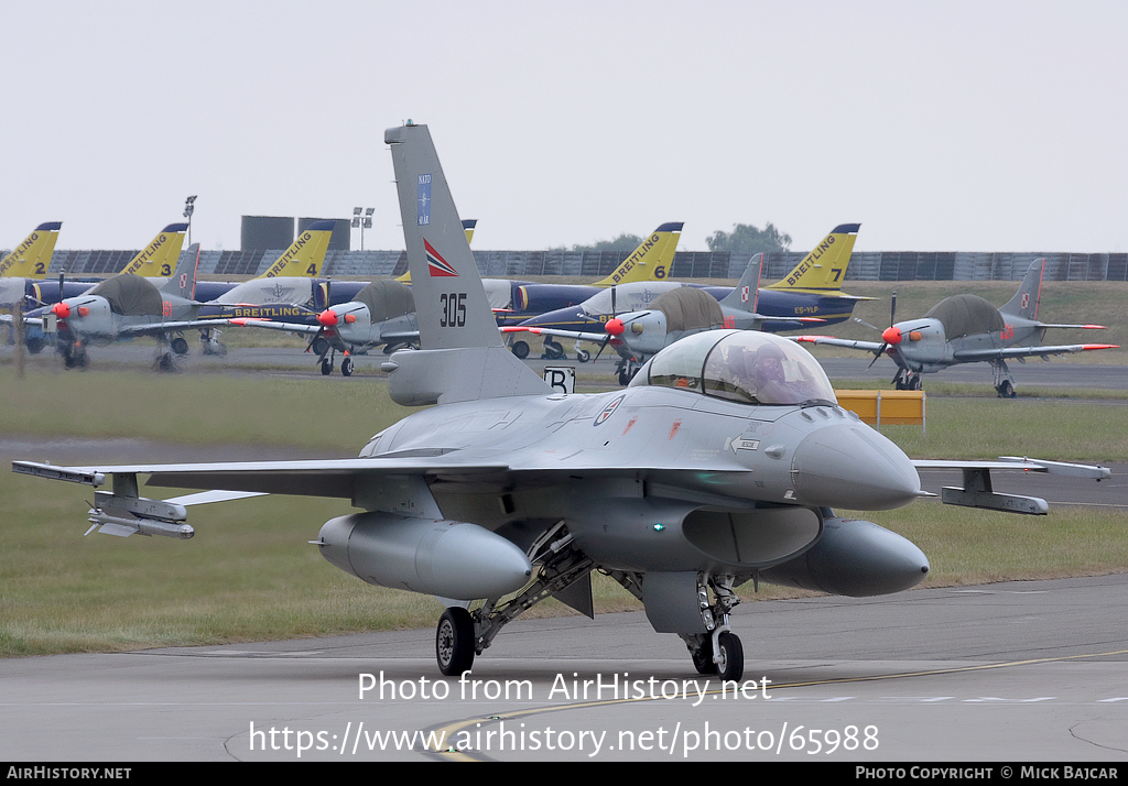 Aircraft Photo of 305 | General Dynamics F-16BM Fighting Falcon | Norway - Air Force | AirHistory.net #65988