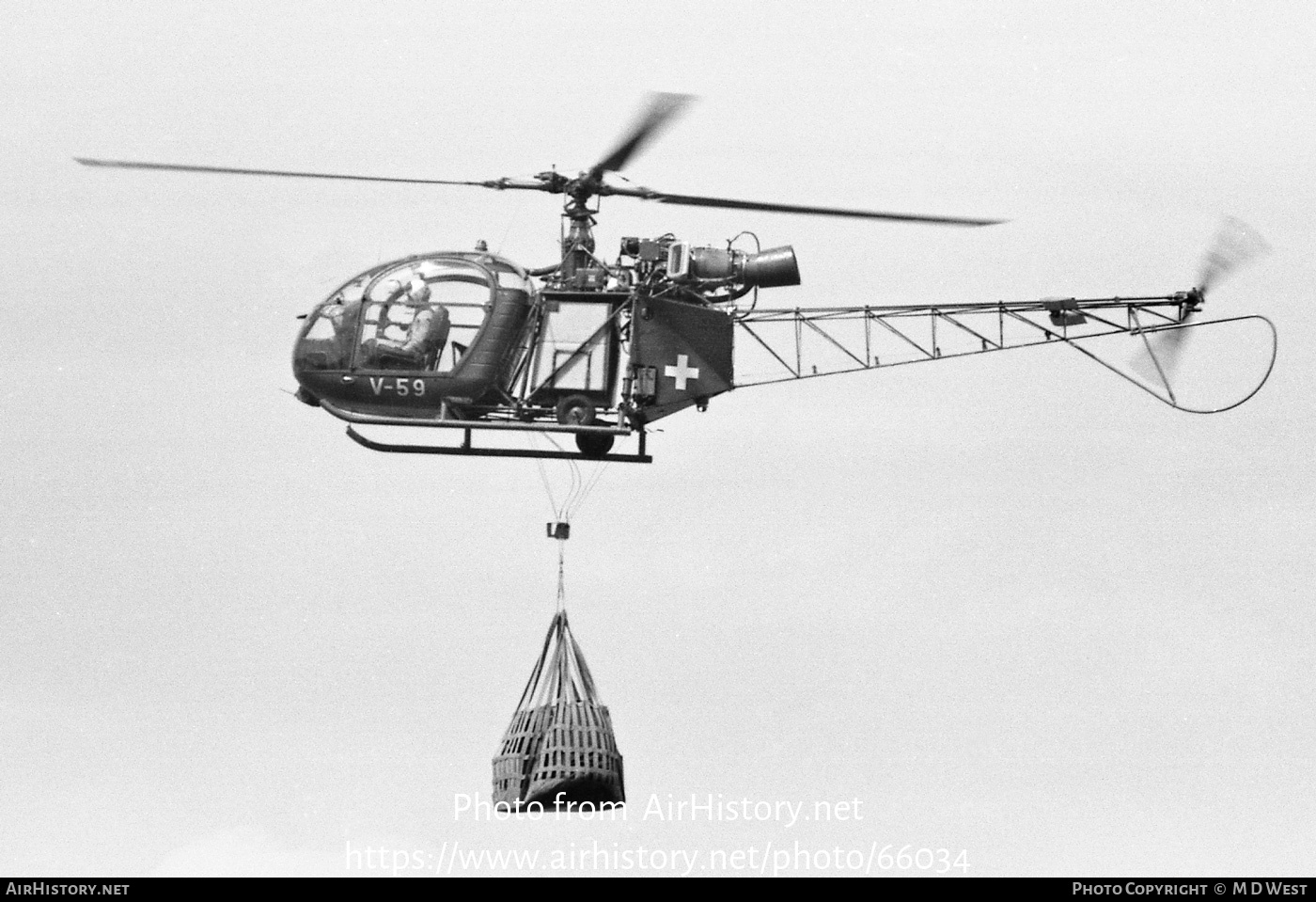 Aircraft Photo of V-59 | Sud SE-3130 Alouette II | Switzerland - Air Force | AirHistory.net #66034