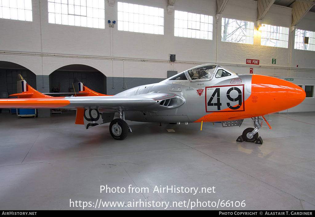 Aircraft Photo of WZ590 | De Havilland D.H. 115 Vampire T11 | UK - Air Force | AirHistory.net #66106