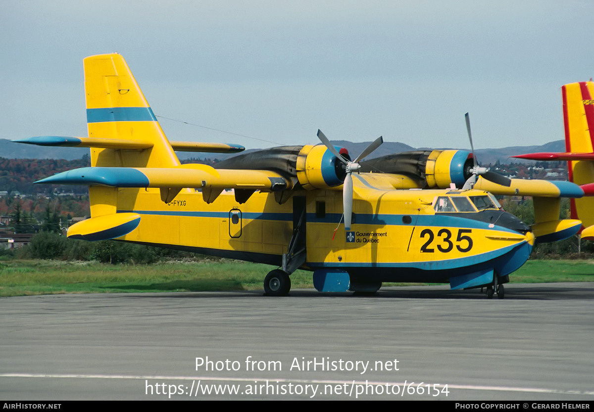 Aircraft Photo of C-FYXG | Canadair CL-215-I (CL-215-1A10) | Gouvernement du Québec | AirHistory.net #66154