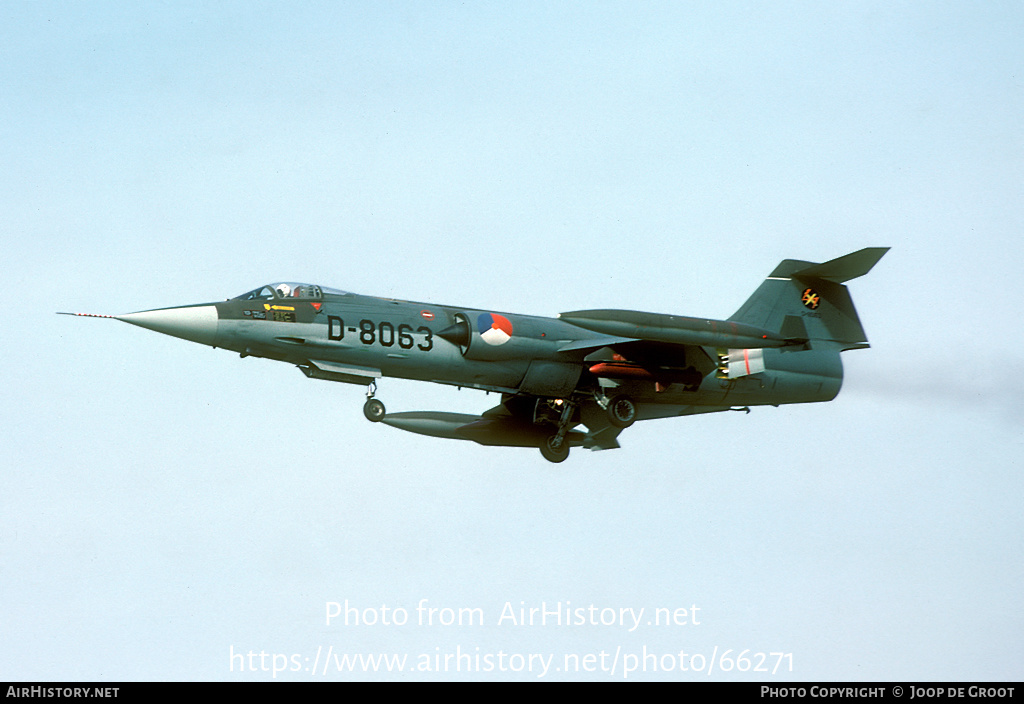 Aircraft Photo of D-8063 | Lockheed F-104G Starfighter | Netherlands - Air Force | AirHistory.net #66271