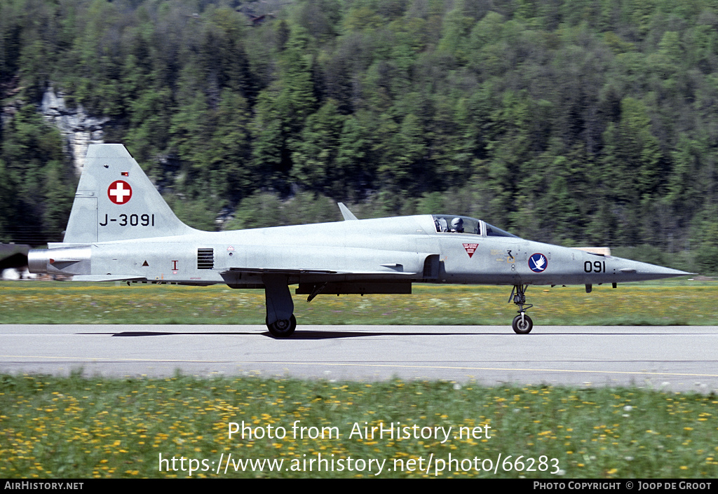 Aircraft Photo of J-3091 | Northrop F-5E Tiger II | Switzerland - Air Force | AirHistory.net #66283