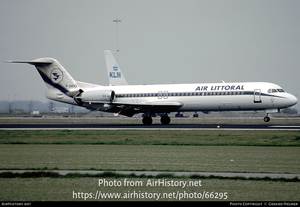 Aircraft Photo of F-GIDQ | Fokker 100 (F28-0100) | Air Littoral | AirHistory.net #66295