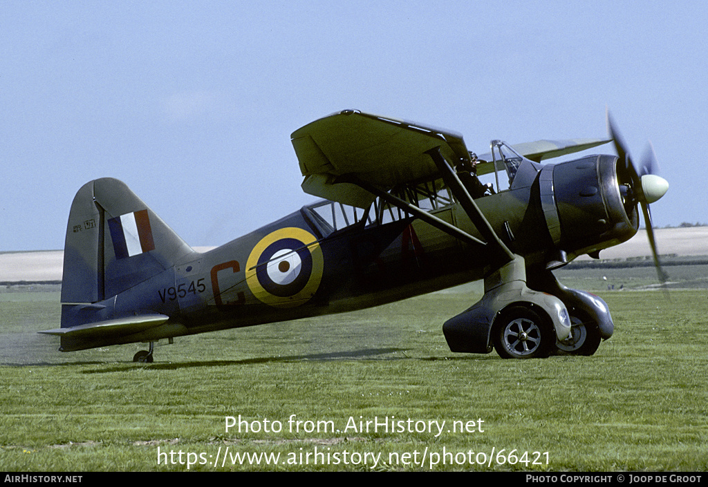 Aircraft Photo of G-BCWL / V9545 | Westland Lysander Mk.IIIA | UK - Air Force | AirHistory.net #66421