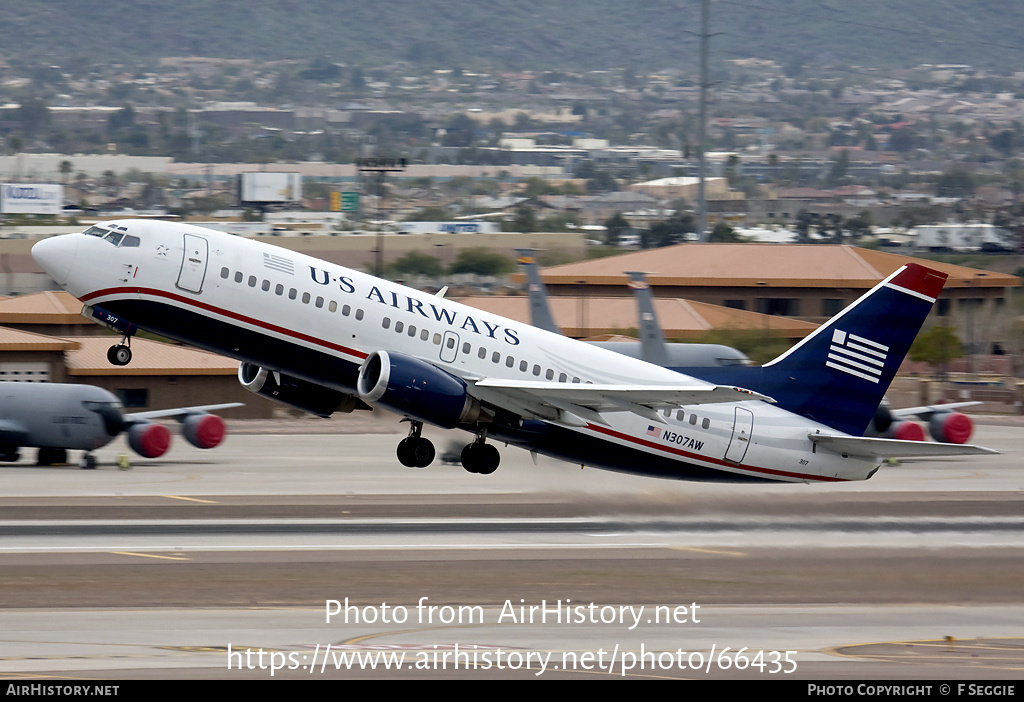 Aircraft Photo of N307AW | Boeing 737-3G7 | US Airways | AirHistory.net #66435