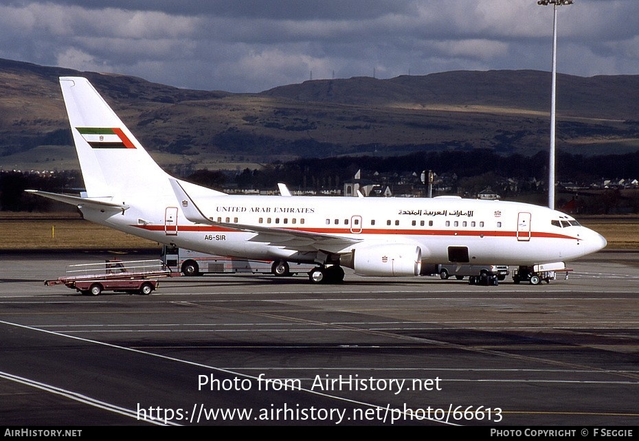 Aircraft Photo of A6-SIR | Boeing 737-7Z5 BBJ | United Arab Emirates Government | AirHistory.net #66613