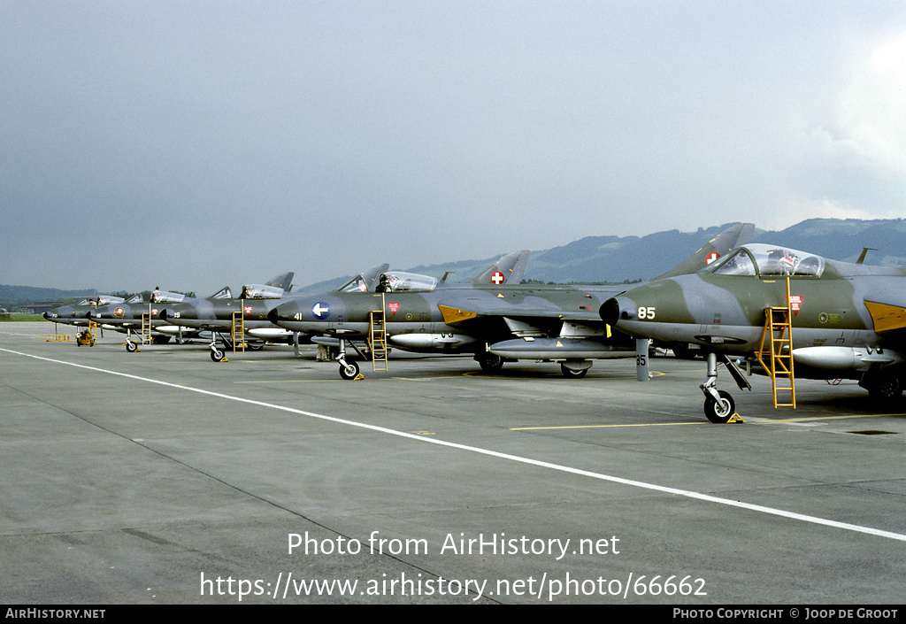 Aircraft Photo of J-4085 | Hawker Hunter F58 | Switzerland - Air Force | AirHistory.net #66662