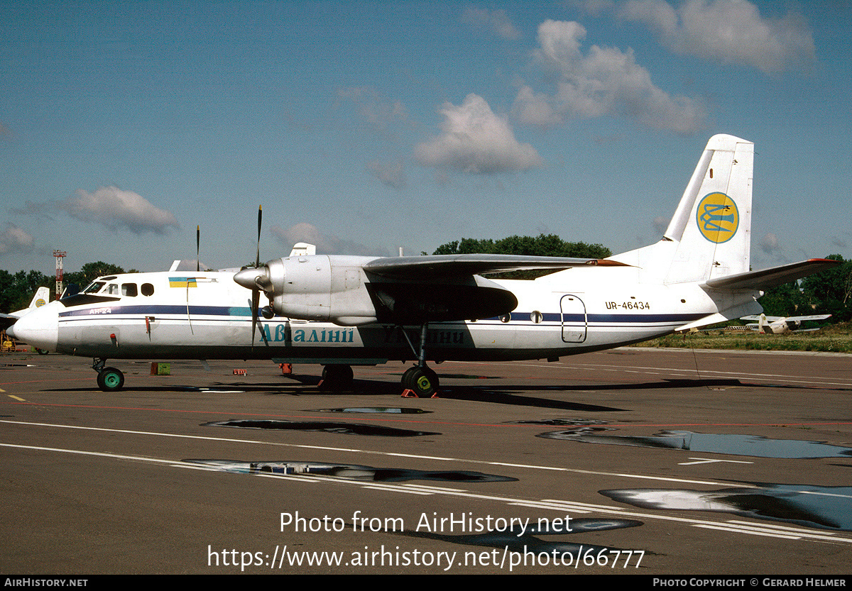 Aircraft Photo of UR-46434 | Antonov An-24B | Air Ukraine | AirHistory.net #66777