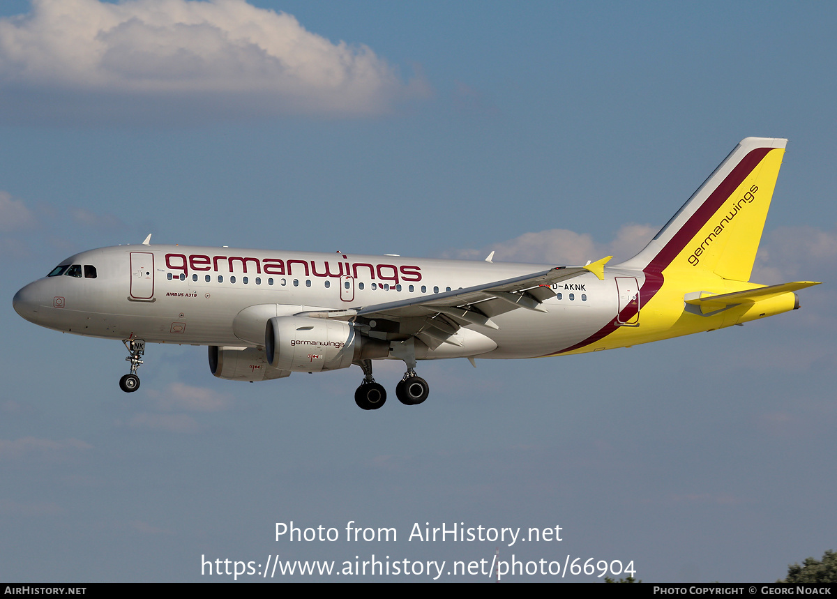 Aircraft Photo of D-AKNK | Airbus A319-112 | Germanwings | AirHistory.net #66904